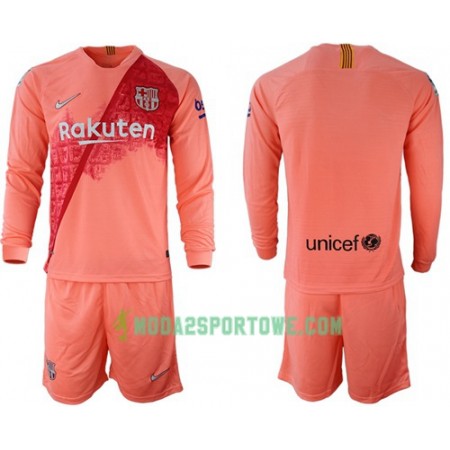 Koszulka FC Barcelona Dziecięcy Trzeci Stroje Piłkarskie 2018/19 Długi Rękaw